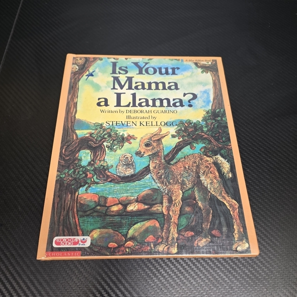 vintage 1989 is your mama a llama hardcover kids book by Deborah guarino